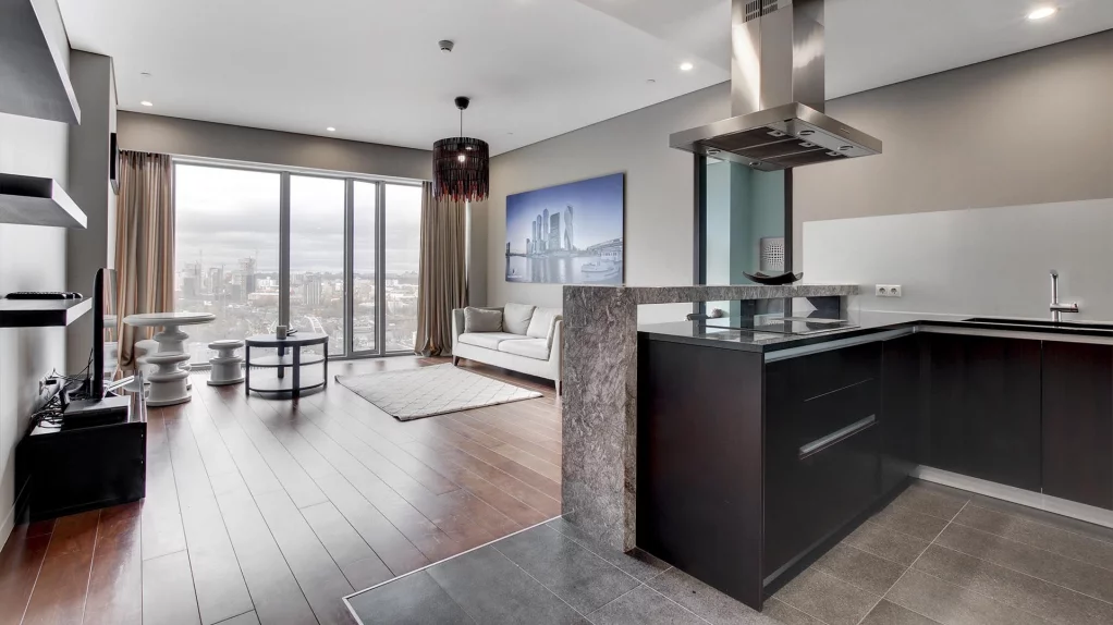 Apartment 76 m2 on the 20th floor with 1 bedroom in the OKO Towers, photo 14