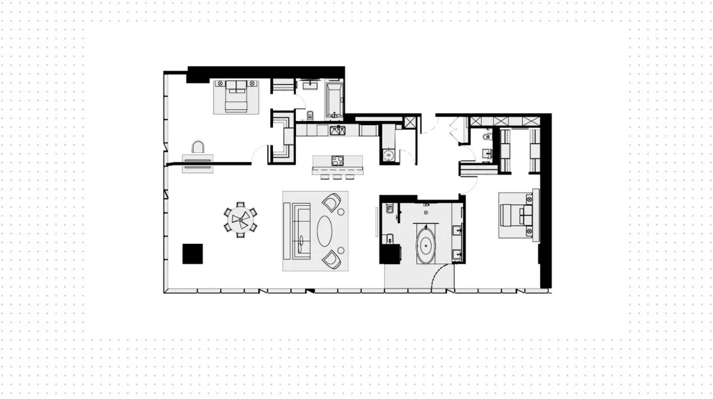 Apartment 189 m2 on the 60th floor with 2 bedrooms in the OKO Towers, photo 2