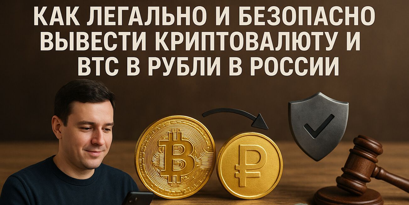 Как легально и безопасно вывести криптовалюту и BTC в рубли в России