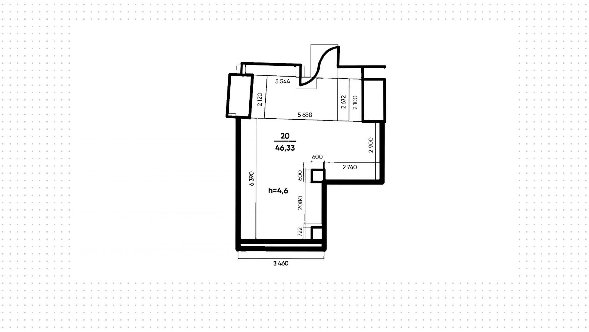 Retail space 46 m2 on the -1 floor in the Federation 2 tower, photo 3