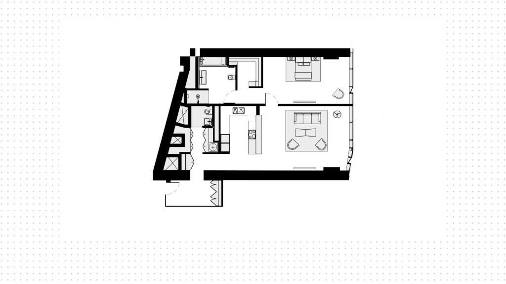 Apartment 80 m2 on the 61st floor with 1 bedroom in the OKO Towers, photo 2
